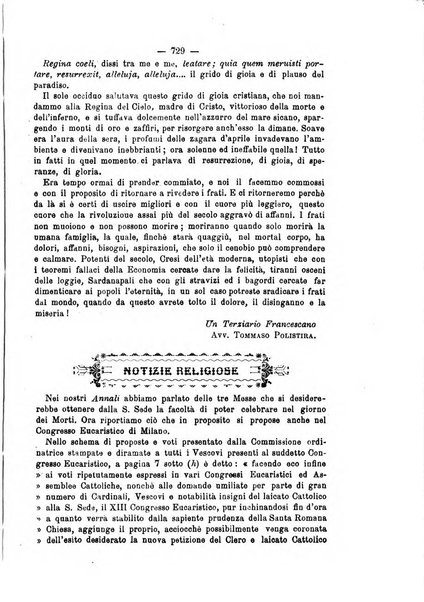 Annali francescani periodico religioso dedicato agli iscritti del Terz'ordine