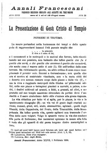 Annali francescani periodico religioso dedicato agli iscritti del Terz'ordine