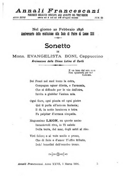 Annali francescani periodico religioso dedicato agli iscritti del Terz'ordine