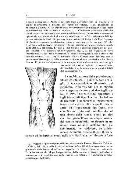 La chirurgia degli organi di movimento