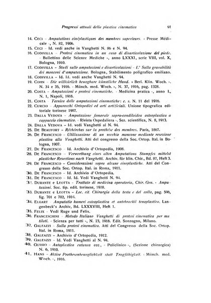 La chirurgia degli organi di movimento