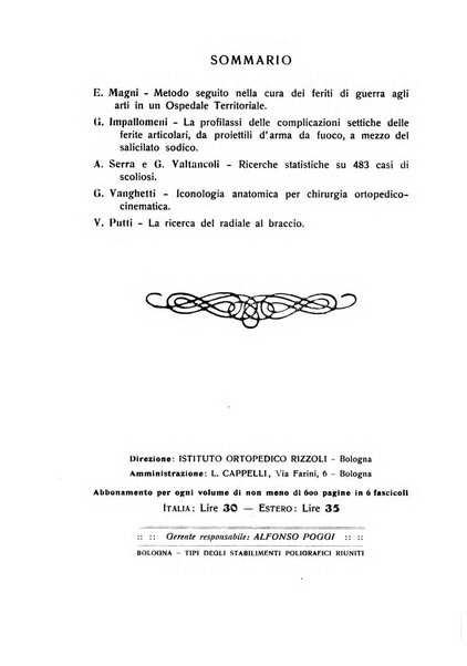 La chirurgia degli organi di movimento