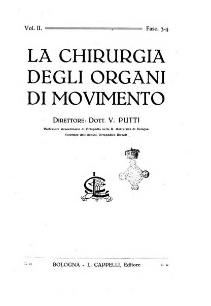 La chirurgia degli organi di movimento