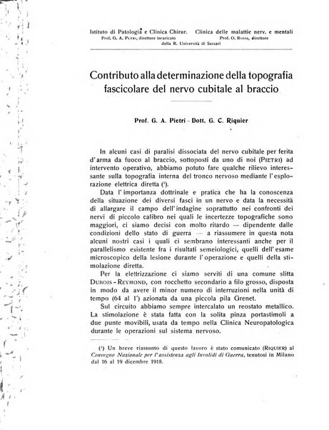 La chirurgia degli organi di movimento