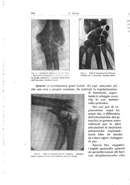 La chirurgia degli organi di movimento