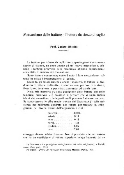 La chirurgia degli organi di movimento