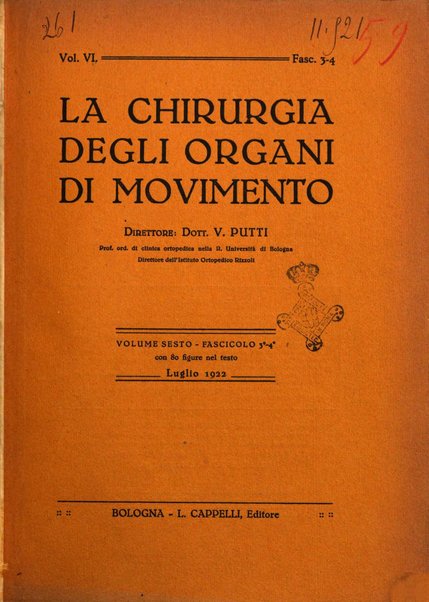 La chirurgia degli organi di movimento