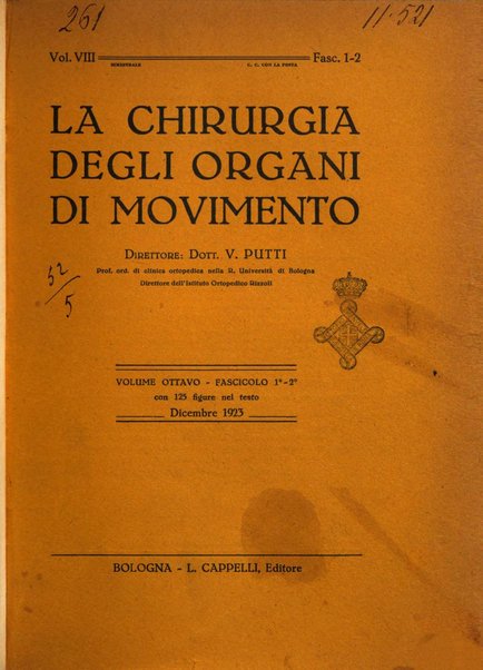 La chirurgia degli organi di movimento