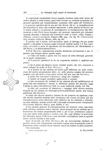 La chirurgia degli organi di movimento