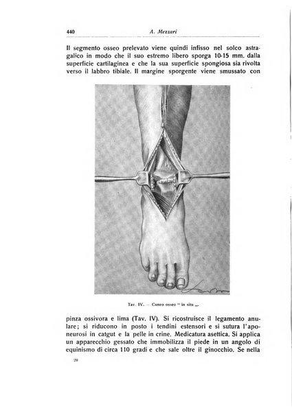 La chirurgia degli organi di movimento