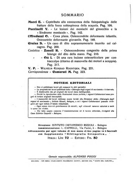 La chirurgia degli organi di movimento