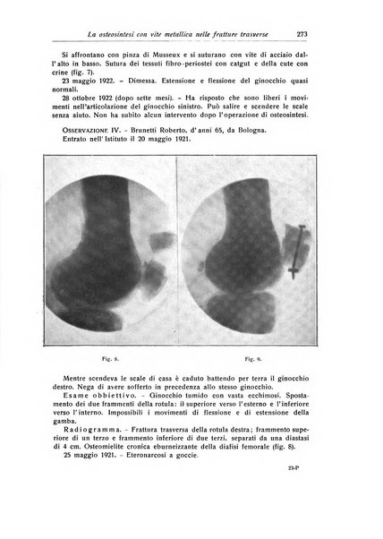 La chirurgia degli organi di movimento