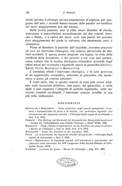 La chirurgia degli organi di movimento