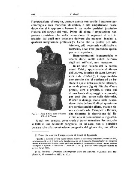 La chirurgia degli organi di movimento