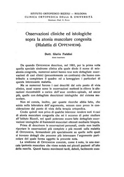 La chirurgia degli organi di movimento