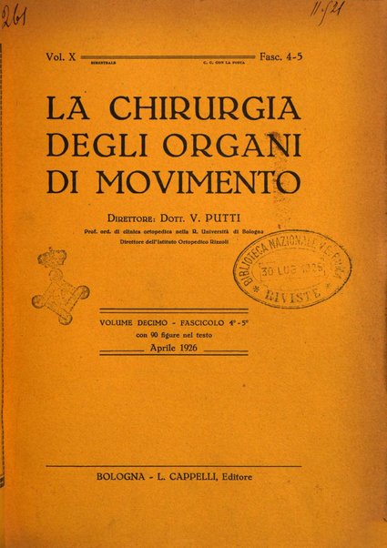 La chirurgia degli organi di movimento