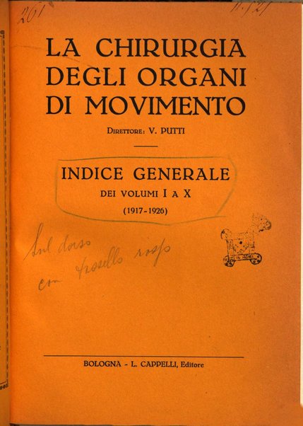 La chirurgia degli organi di movimento