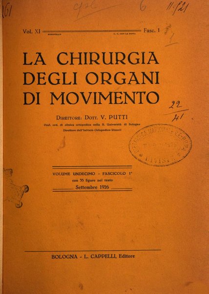 La chirurgia degli organi di movimento