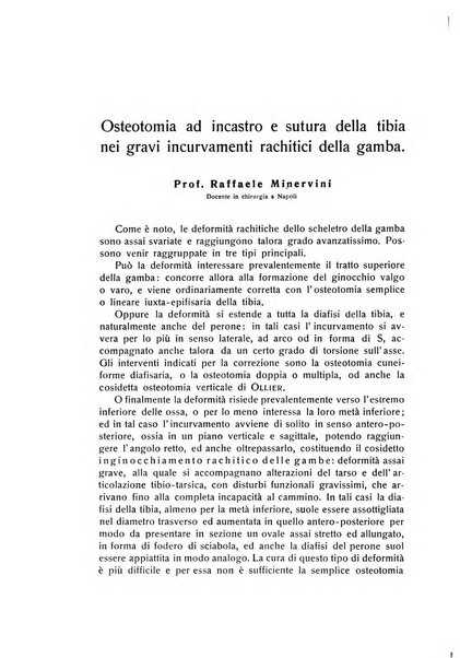 La chirurgia degli organi di movimento