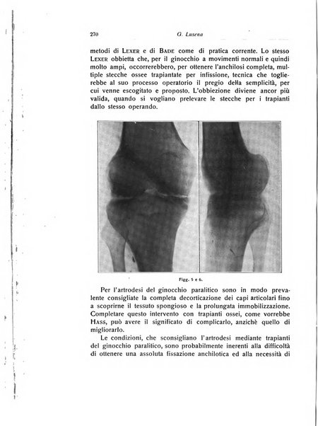 La chirurgia degli organi di movimento