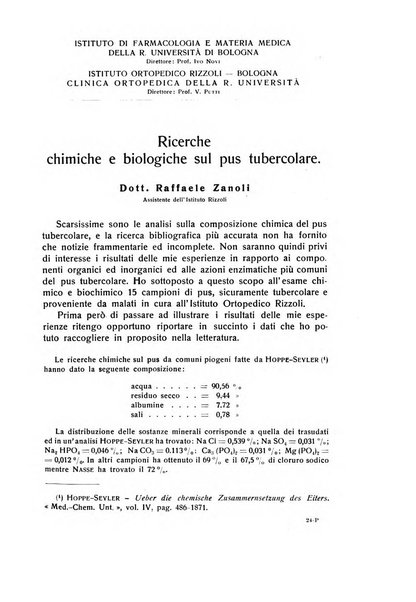 La chirurgia degli organi di movimento