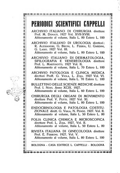 La chirurgia degli organi di movimento