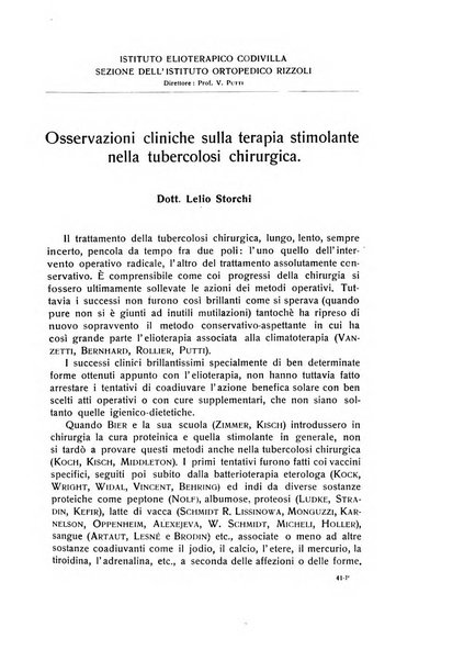 La chirurgia degli organi di movimento