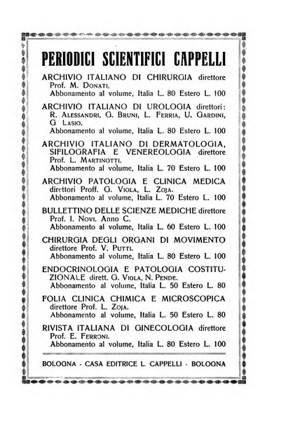 La chirurgia degli organi di movimento