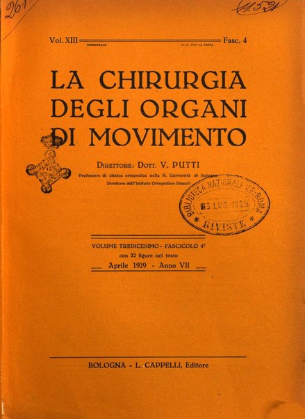 La chirurgia degli organi di movimento