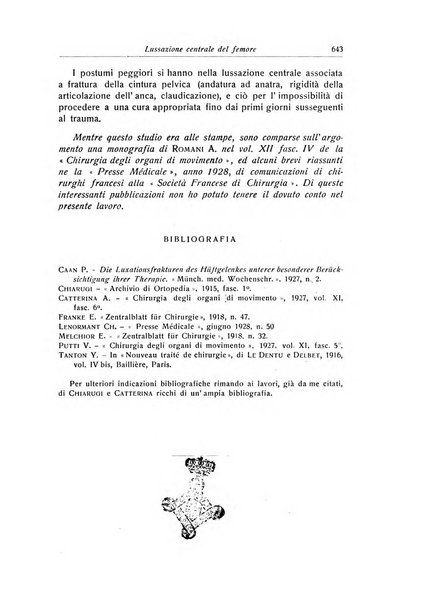 La chirurgia degli organi di movimento