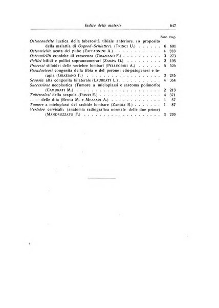 La chirurgia degli organi di movimento