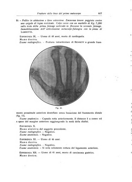 La chirurgia degli organi di movimento