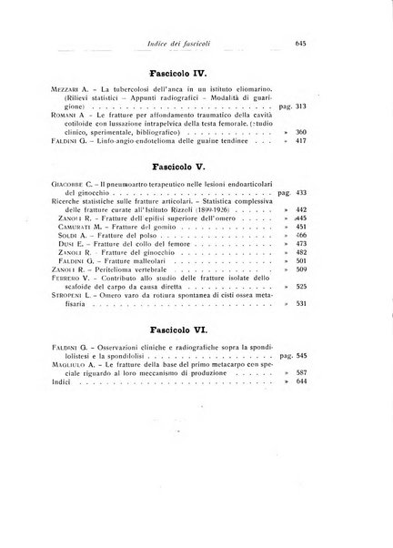 La chirurgia degli organi di movimento