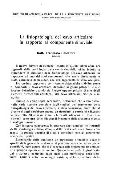 La chirurgia degli organi di movimento