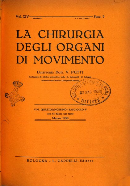 La chirurgia degli organi di movimento