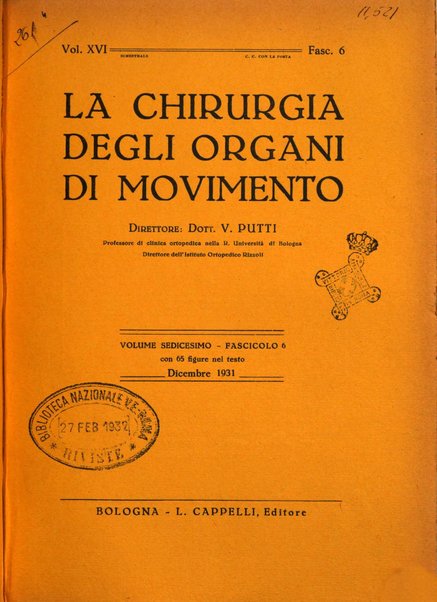 La chirurgia degli organi di movimento