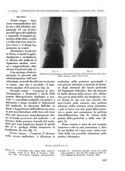 La chirurgia degli organi di movimento