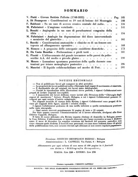 La chirurgia degli organi di movimento