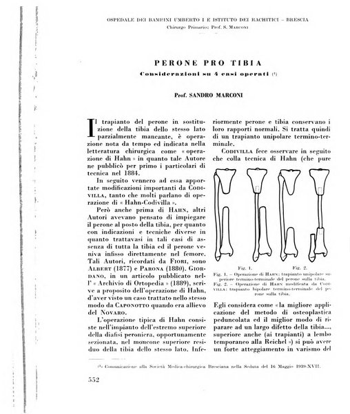 La chirurgia degli organi di movimento