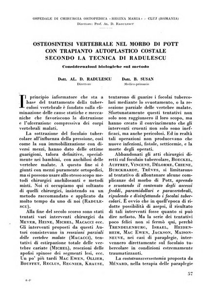 La chirurgia degli organi di movimento