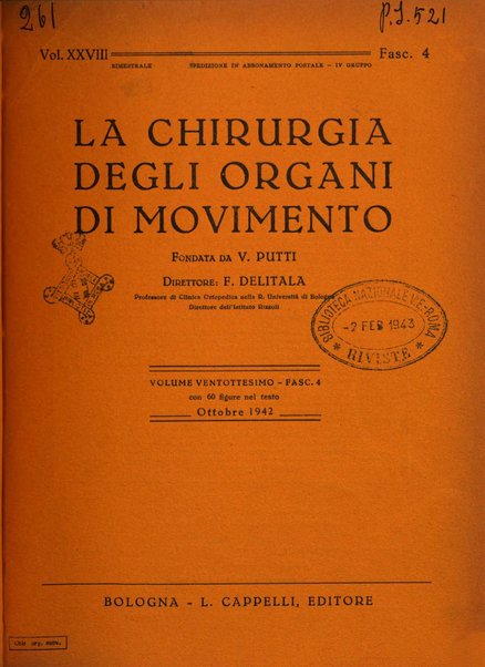 La chirurgia degli organi di movimento