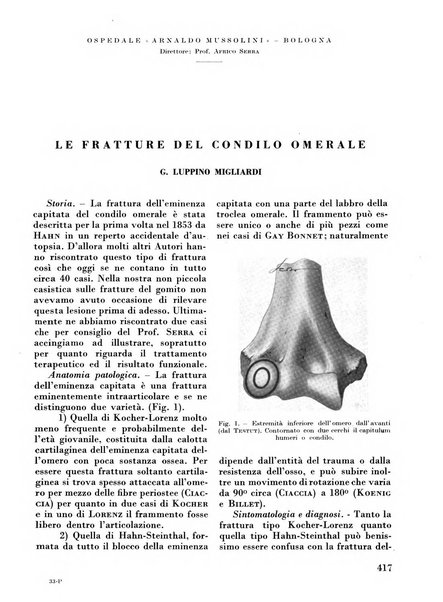 La chirurgia degli organi di movimento