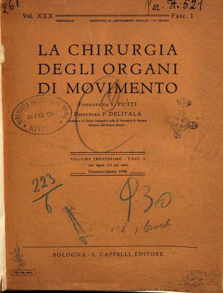 La chirurgia degli organi di movimento