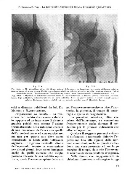 La chirurgia degli organi di movimento