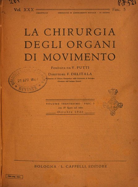 La chirurgia degli organi di movimento