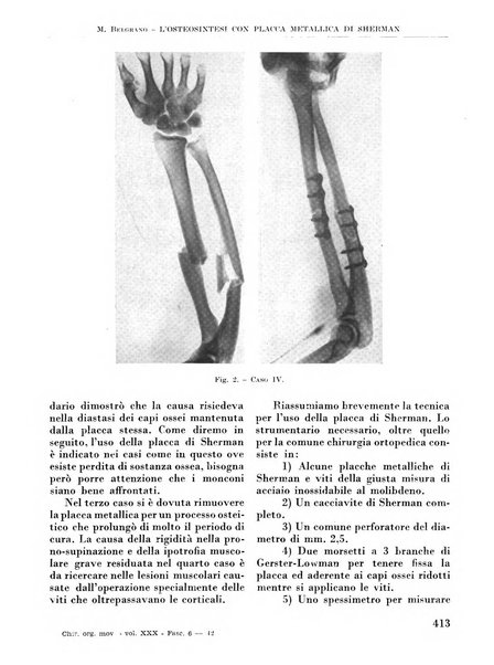 La chirurgia degli organi di movimento