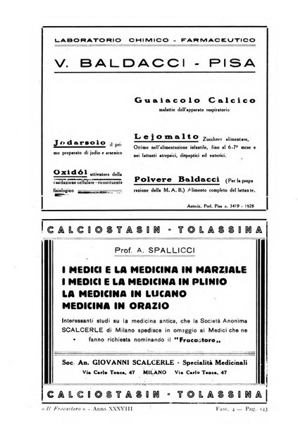 Il Fracastoro gazzetta medica veronese