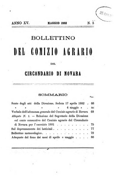 Bollettino del Comizio agrario del circondario di Mondovì