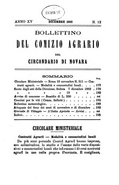 Bollettino del Comizio agrario del circondario di Mondovì