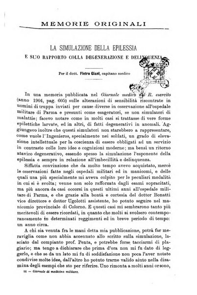 Giornale di medicina militare